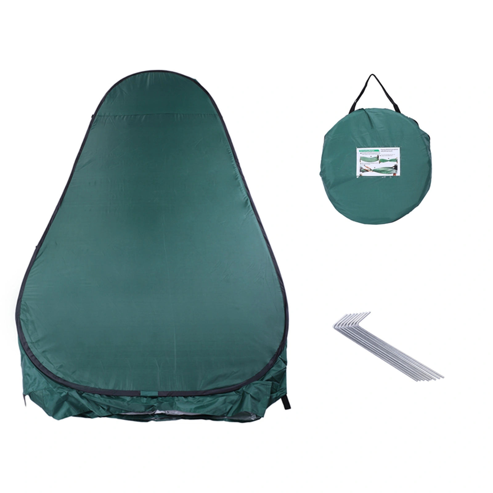 Portable Outdoor Pop-up Toilet Dressing Fitting Room Privacy Shelter Tent Army Green view 3