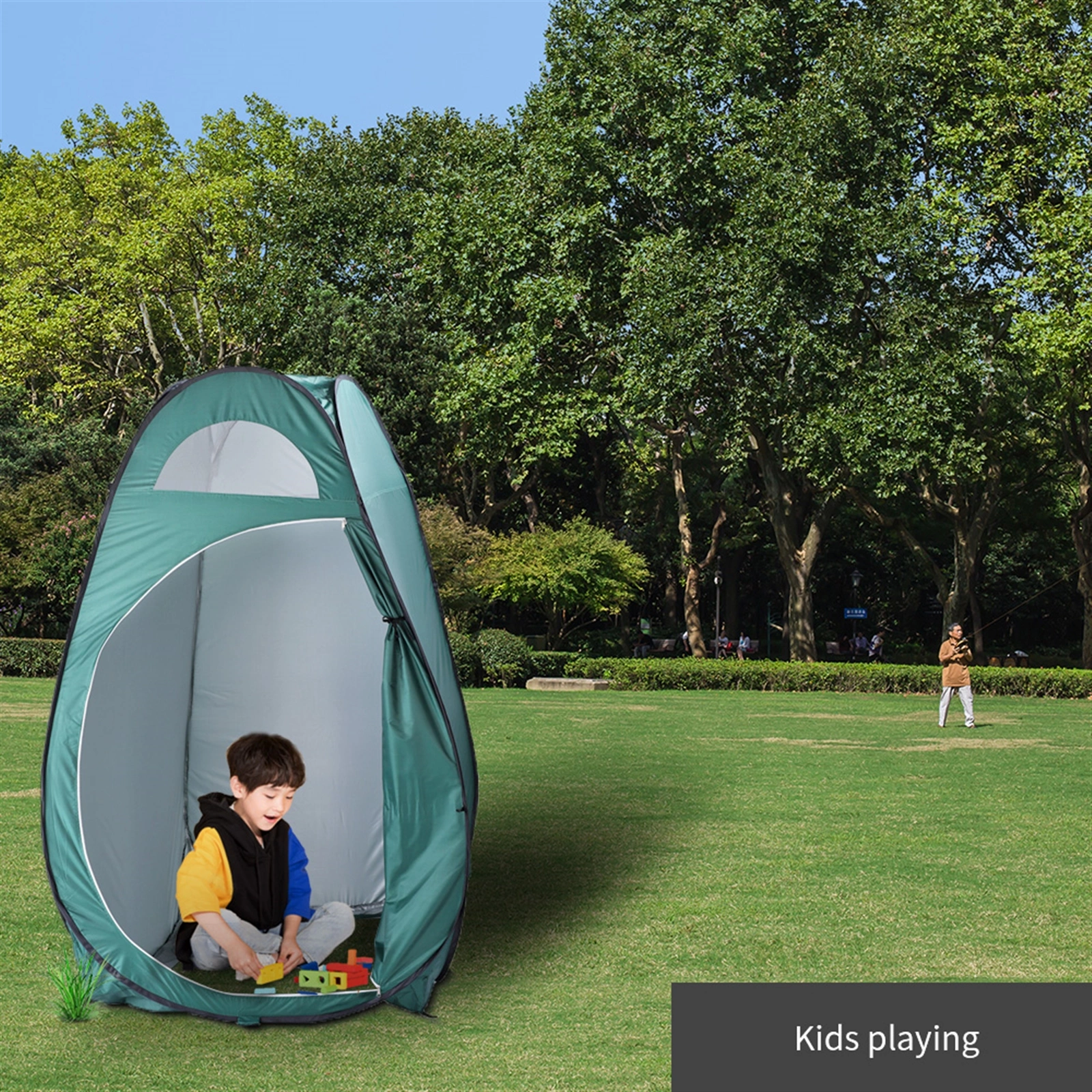 Portable Outdoor Pop-up Toilet Dressing Fitting Room Privacy Shelter Tent Army Green view 35