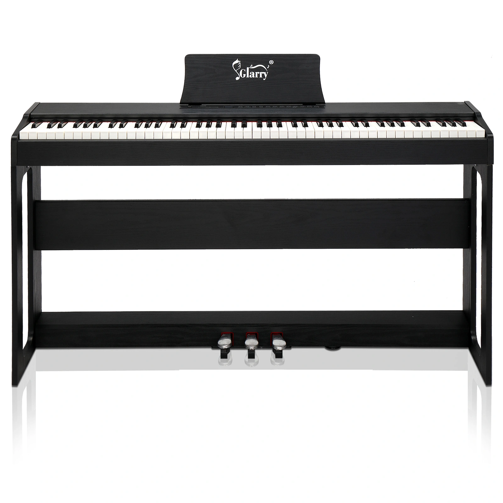 GDP-104 88-Key Weighted Keyboard with Stand, Power Adapter, Triple Pedal, Headphone, Professional Digital Piano for All Levels, Black