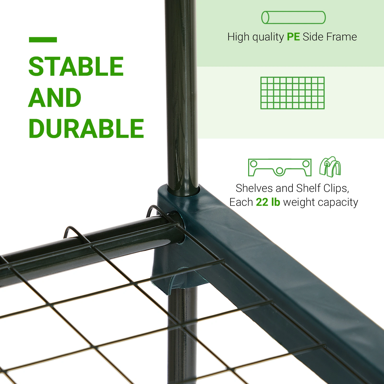 4 Tier Mini Greenhouse with PVC Cover & Roll-Up Zipper Door, Portable Waterproof Greenhouse for Garden Backyard, 27" x 19" x 62", Transparent view 7