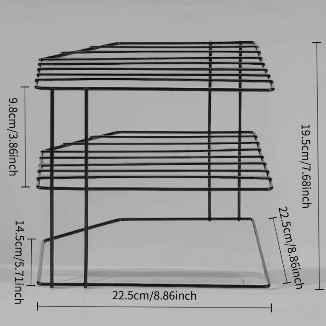 3 Tier Corner Shelf Kitchen Storage Rack Organizer - White, Multifunctional Plate Cabinet Tidy Holder view 5