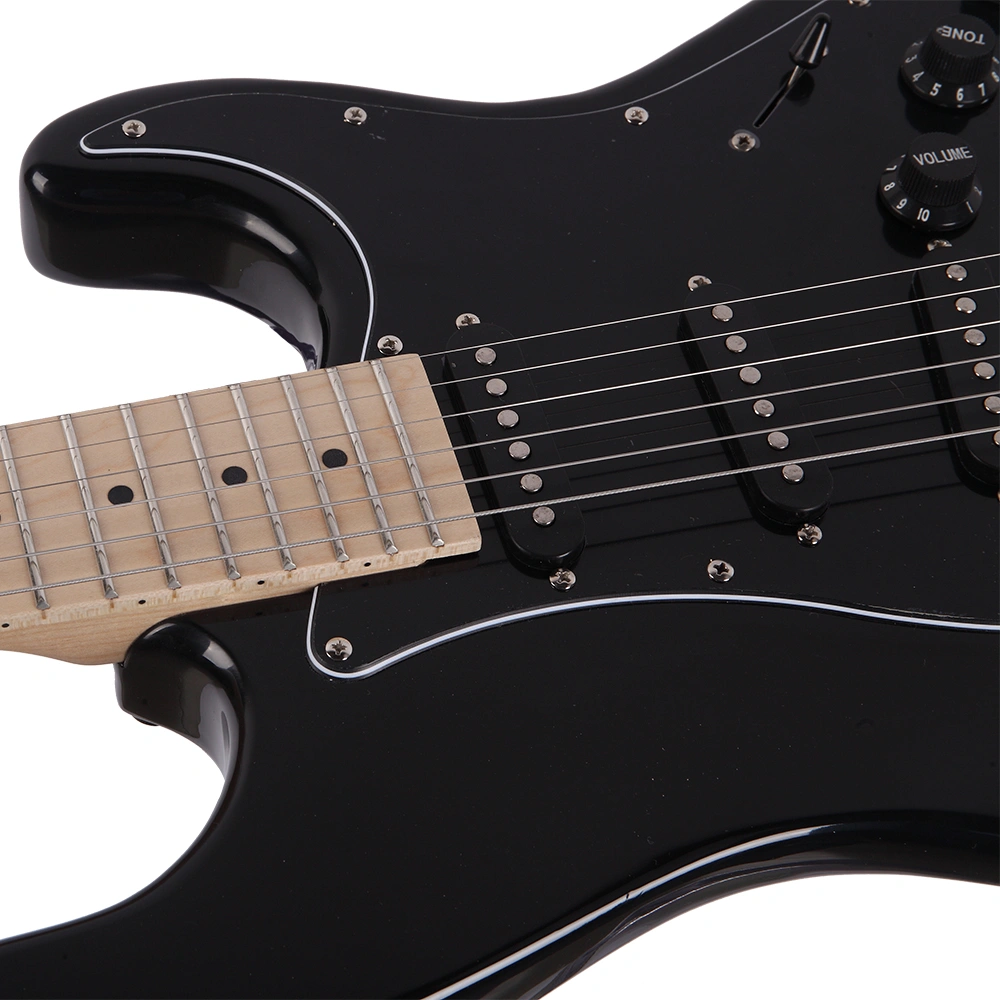 GST Stylish Electric Guitar Kit with Black Pickguard Black view 8