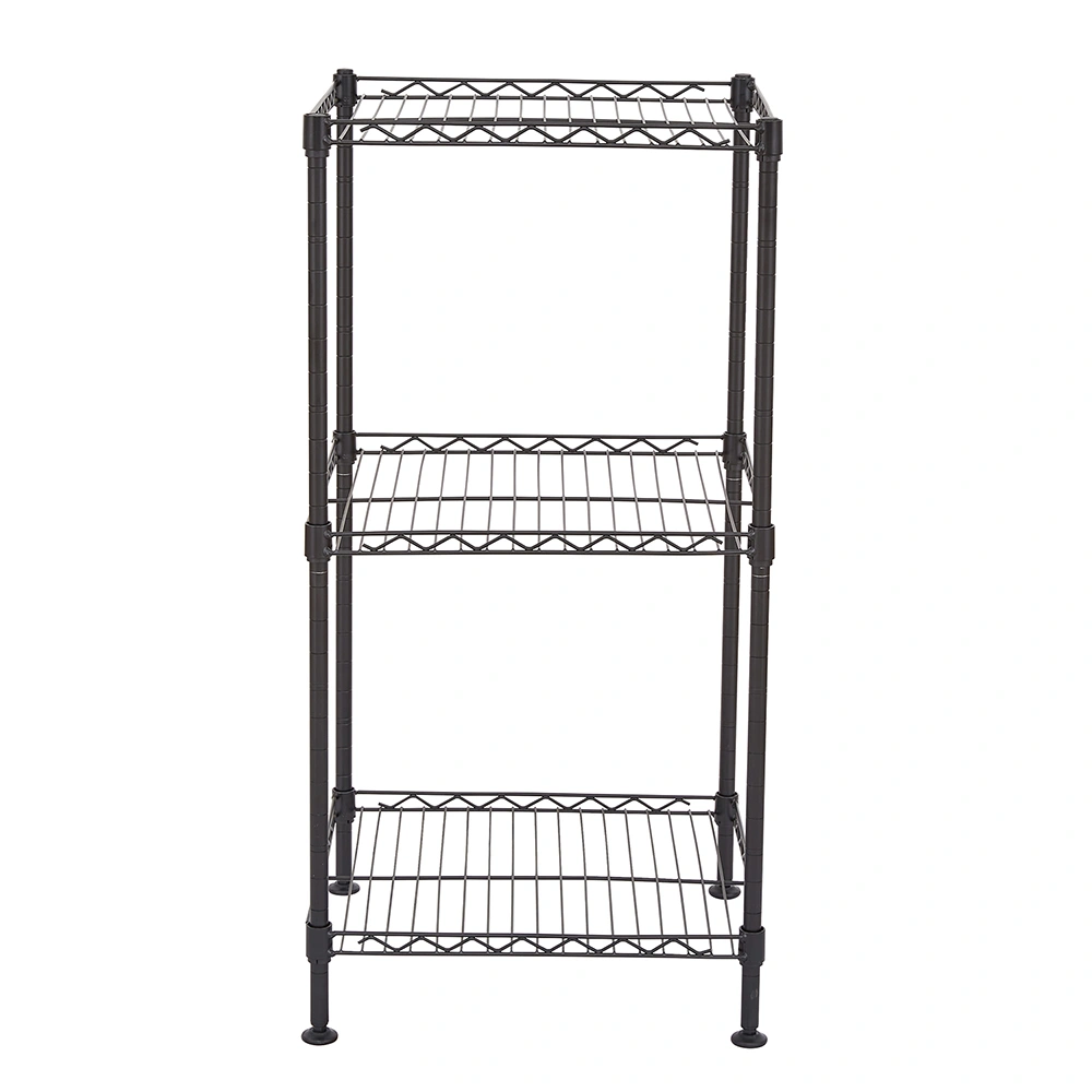 Black 3-Tier Black Wire Shelving Tower view 5