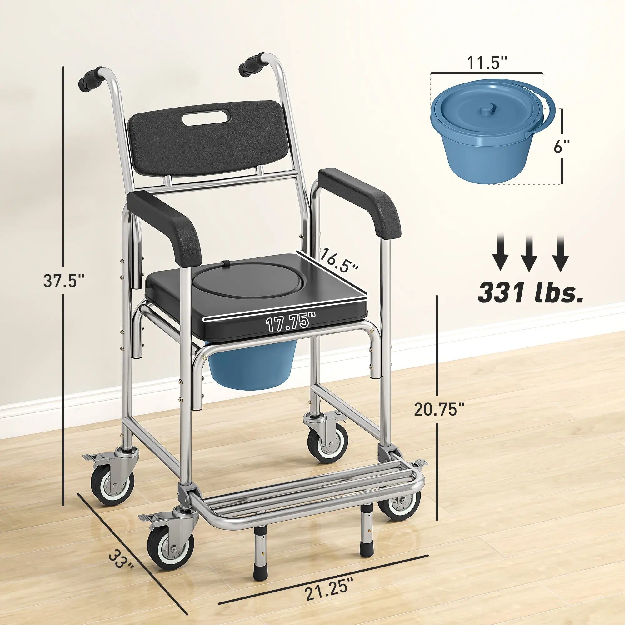 Portable Wheelchair Ramp - Heavy Duty Foldable Aluminum Rolling Ramp for Scooters & mobility Chairs, Non-Slip Surface, Easy Setup Travel Design view 4