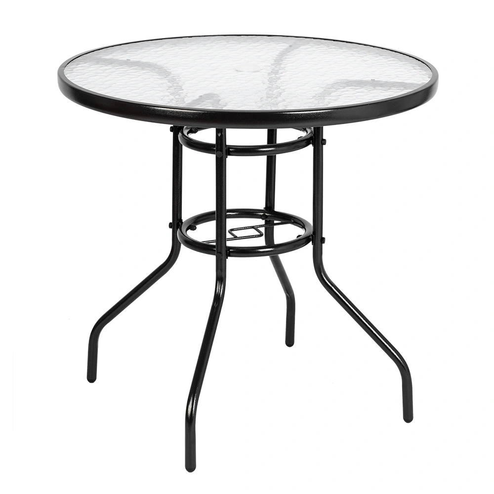 Outdoor Dining Table Round Toughened Glass Table Yard Garden Glass Table(SAME AS 93152635) view 2
