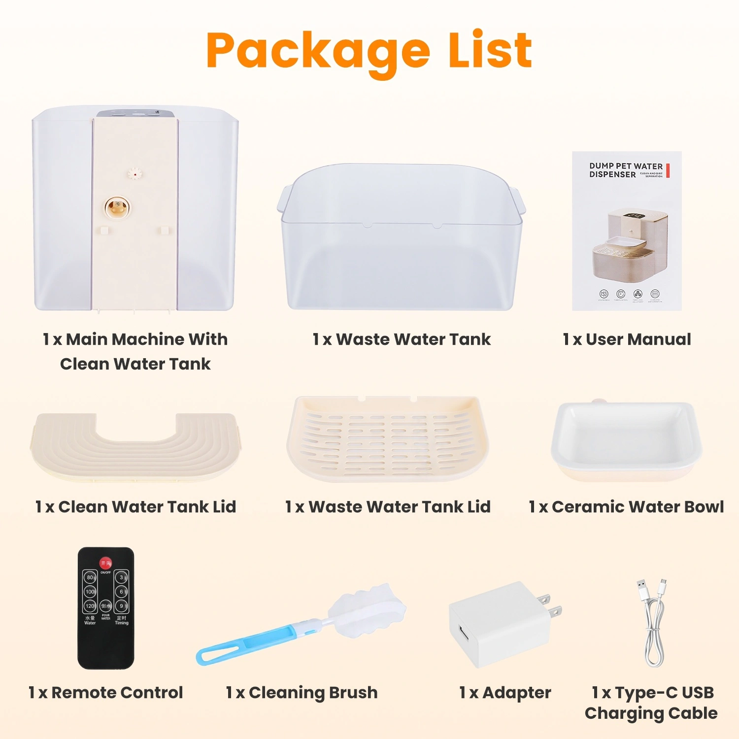 Smart Automatic Pet Water Dispenser, Automatic Pet Water Dispenser with Dual Tank,Dual Tank Filtration 4.5L Cordless Water Fountain with Remote Control for Pets view 10