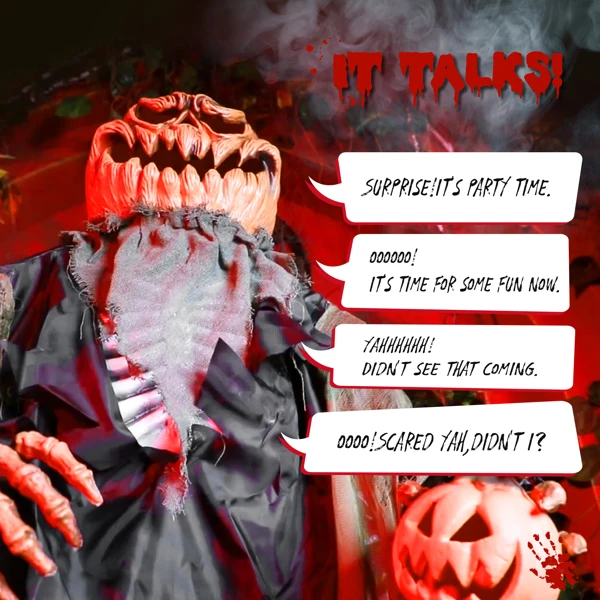 7ft Pumpkin Halloween Standing Decoration view 5