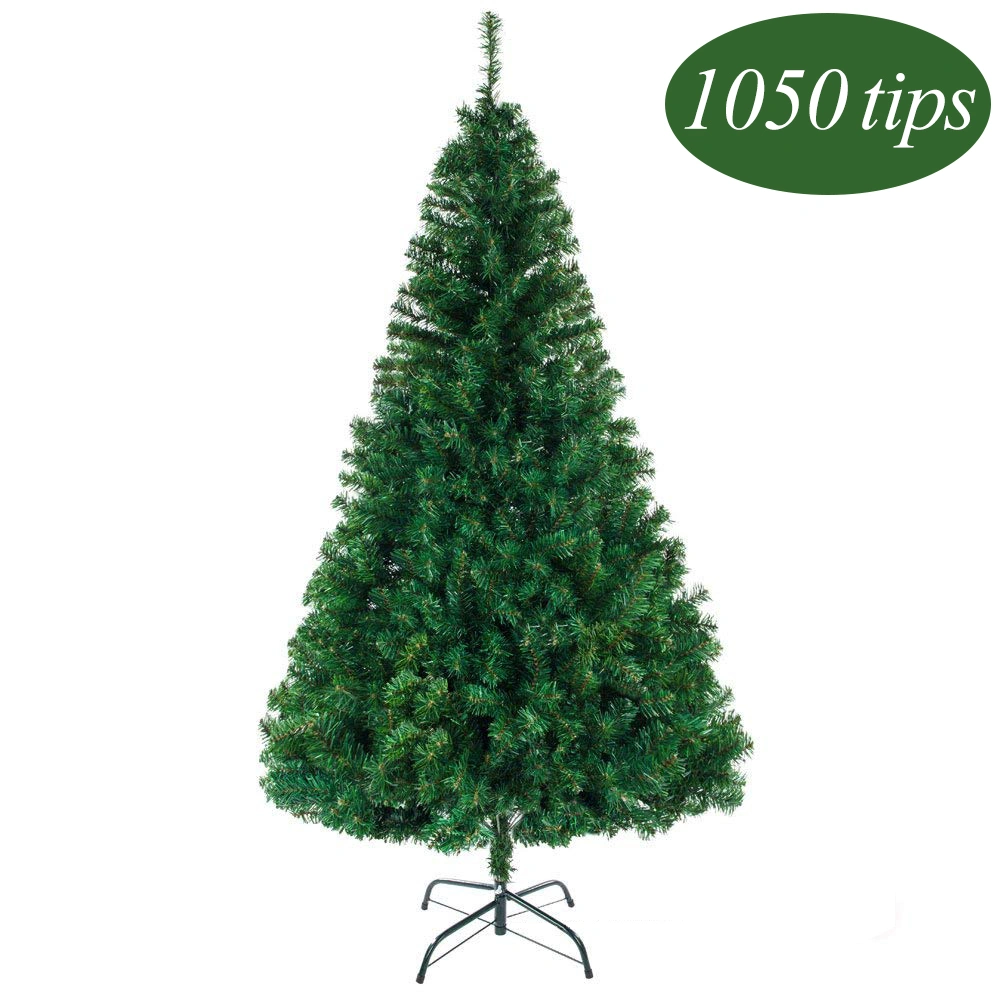 6ft Christmas Tree with 1050 Branches, Full Artificial Xmas Tree for Home Indoor Holiday Decor