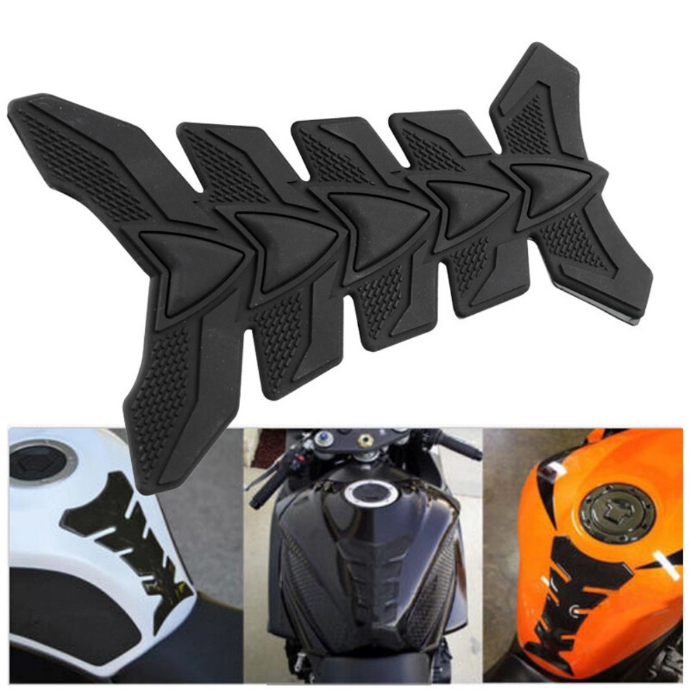 Universal Motorbike Motorcycle Tank Scratch Protector 3D Rubber Anti-Scratch Sticker Pad view 2