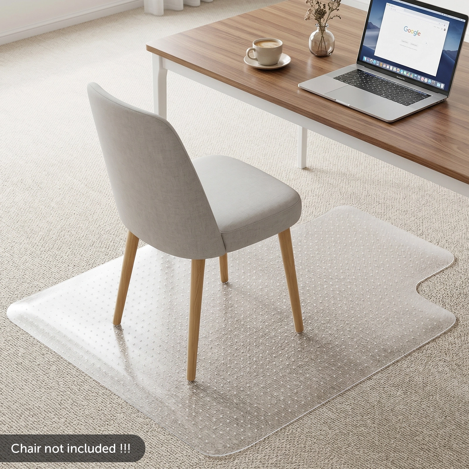 2PCS 90 x 120 x 0.2cm PVC Home-use Protective Mat for Floor Chair Transparent view 2