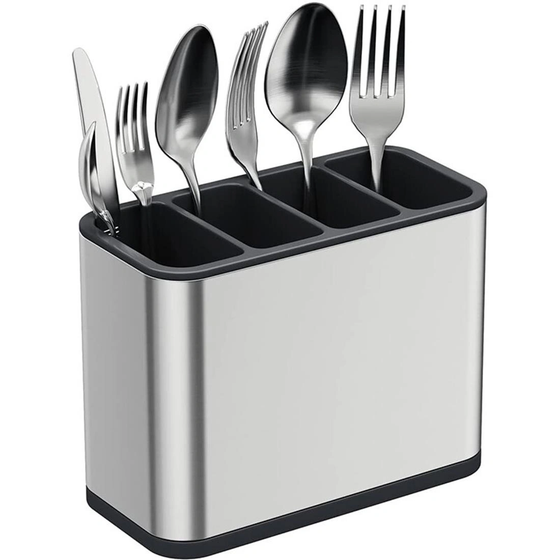 Kitchen Cutlery Organizer Box Storage Rack with Spoon Fork Chopsticks Drainer