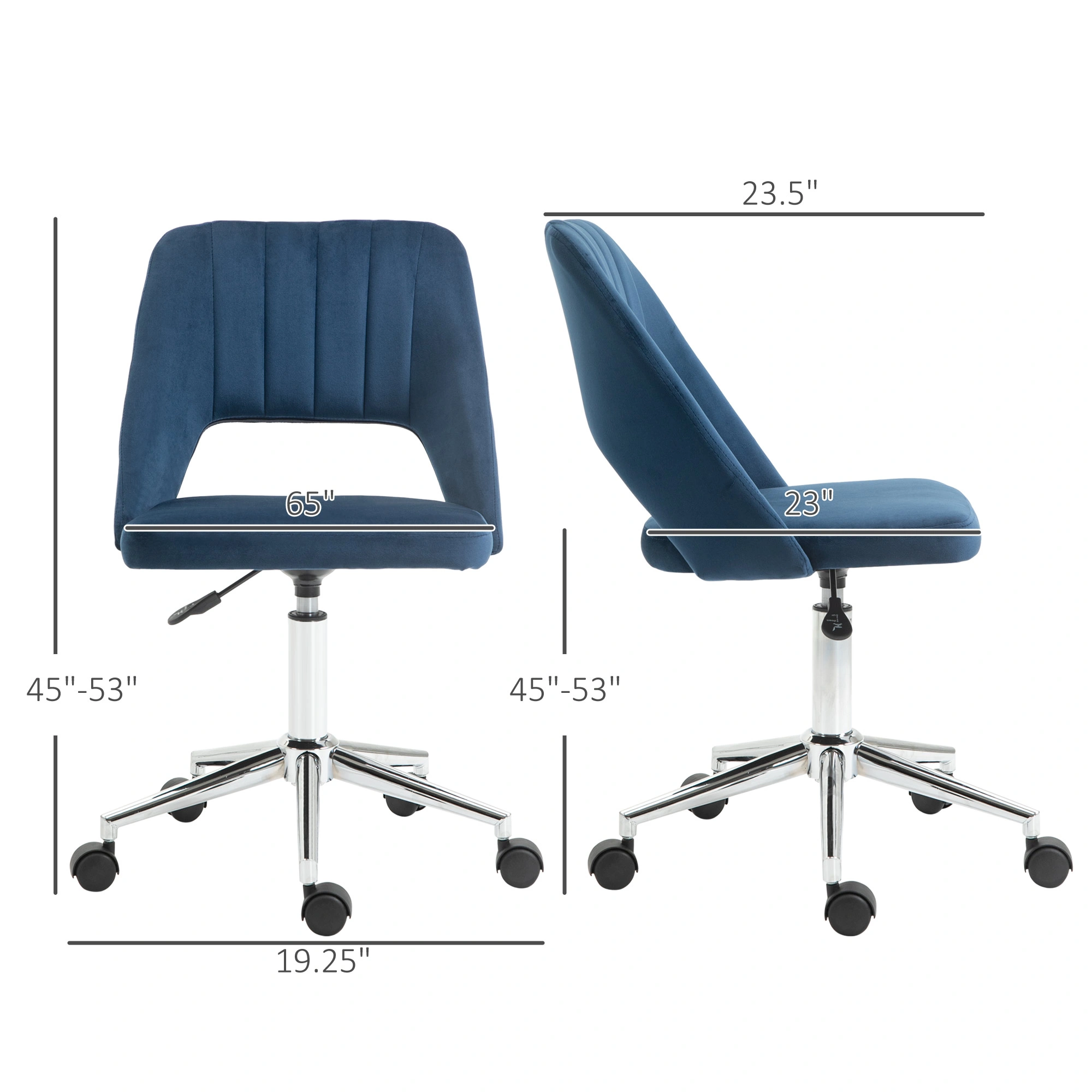 Premium Office Chair, Ergonomic Armchair with Lumbar Support, Adjustable Height, Swivel Task Chair for Home Desk, Bedroom, Workspace view 2