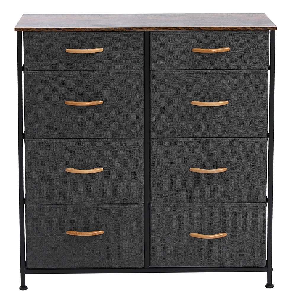 Vertical Furniture Storage Tower - Sturdy Steel Frame, Easy Pull Fabric Bins - Organizer Unit for Bedroom, Hallway, Entryway, Closets - 8 Drawers view 3