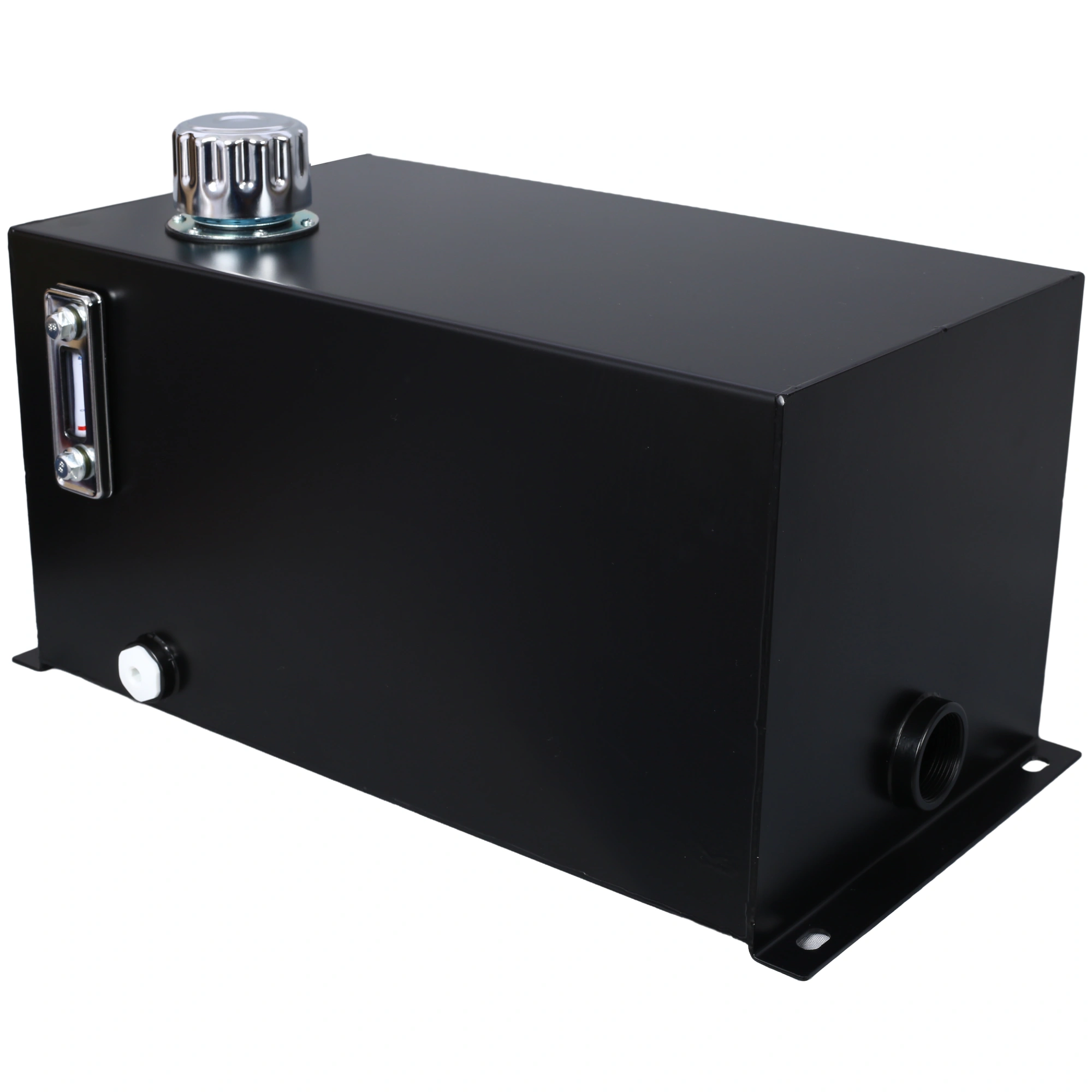 10 Gal Hydraulic Fluid Tank Heavy Duty Steel Reservoir with Strainer Gauge Filter Breather Cap for view 4