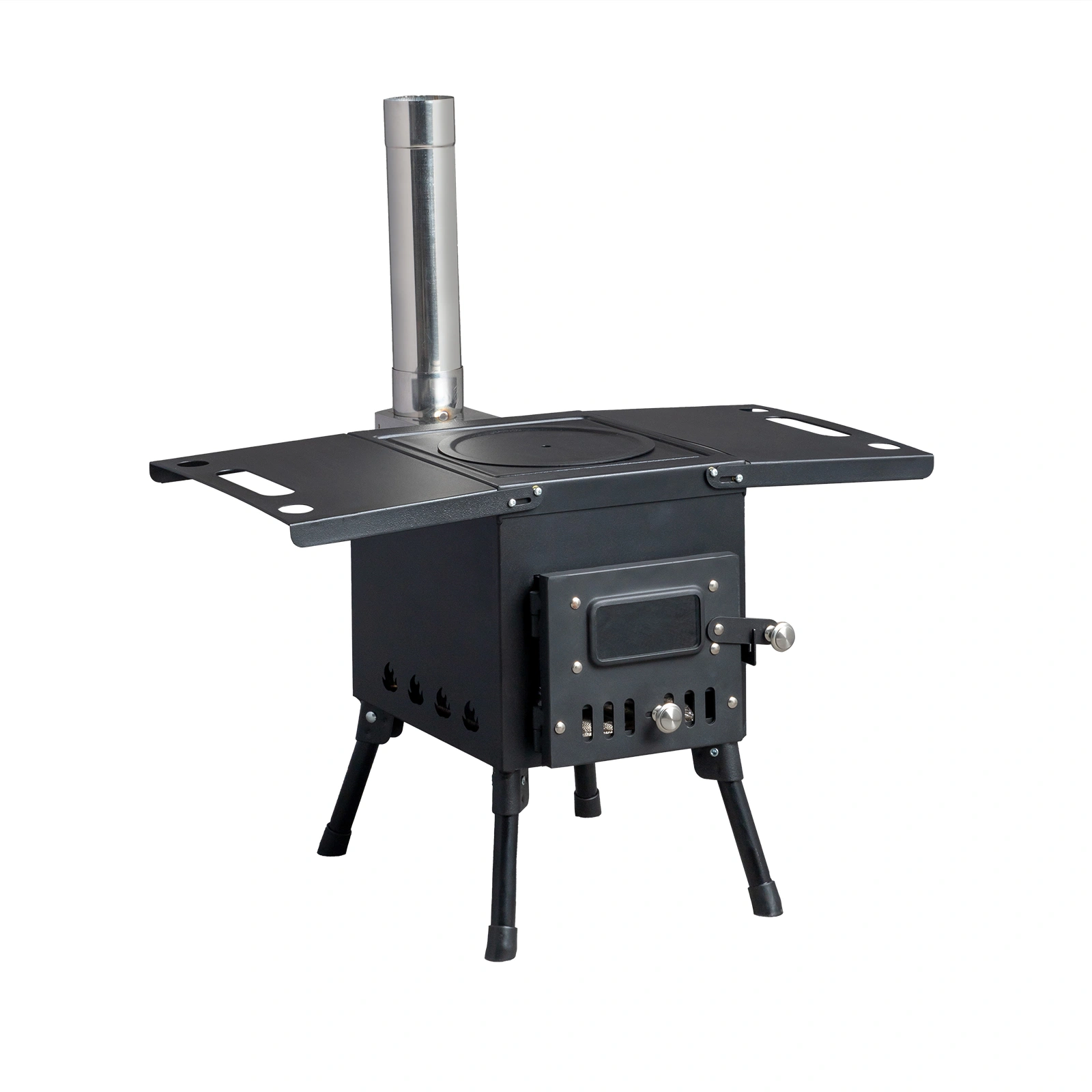 Wood Camping Stove - Portable Outdoor Stove, Black, 57.5*31*37cm