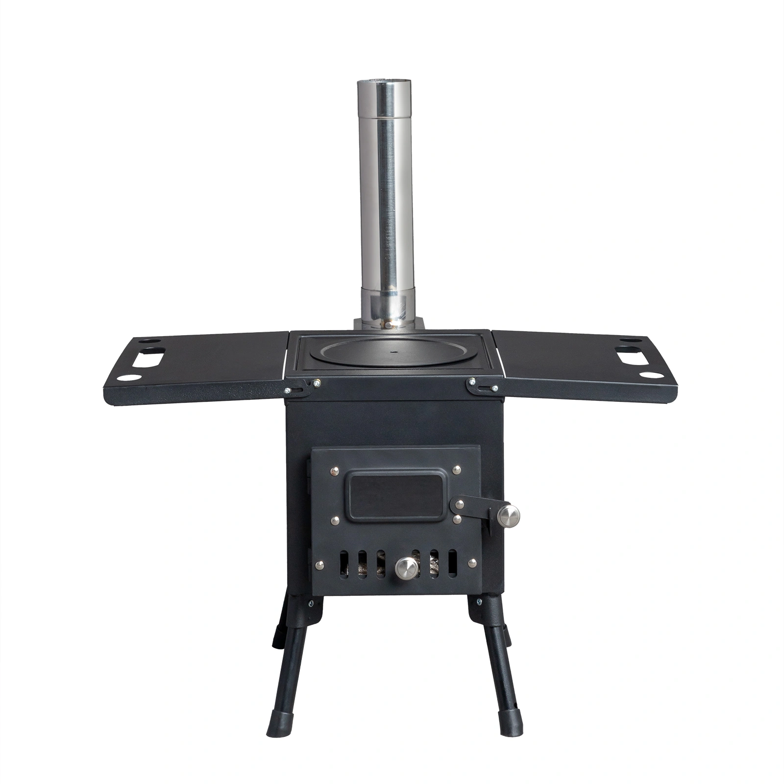 Wood Camping Stove - Portable Outdoor Stove, Black, 57.5*31*37cm view 3