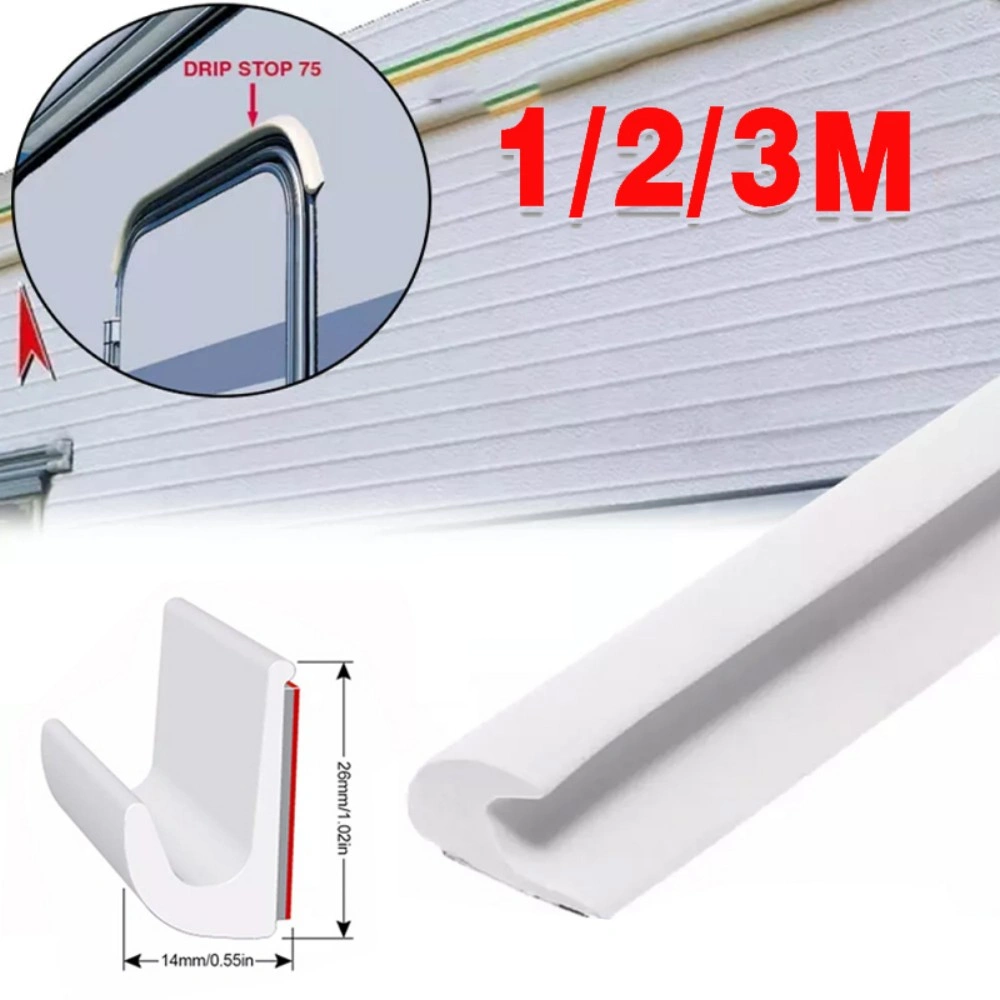 1 2 3 Meter Drip Stop Door Gutter Rain Deflector Caravan Motorhome Camper Van-3M view 5