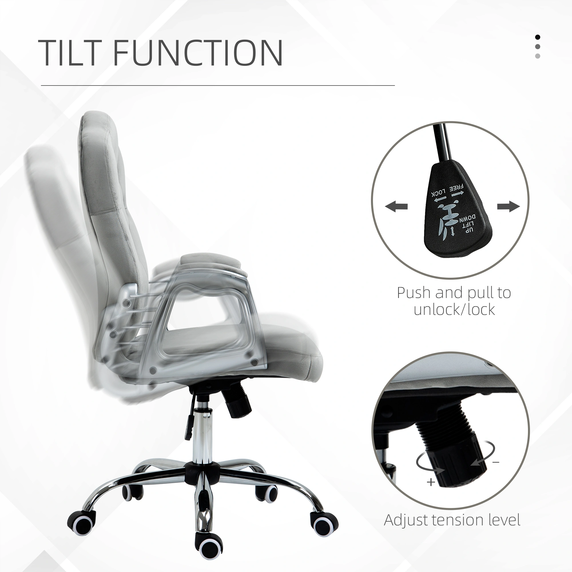 Mesh Office Chair with Massage and Heat Function, Ergonomic Adjustable Swivel Chair, Lumbar Support for Home Office Workstation view 2