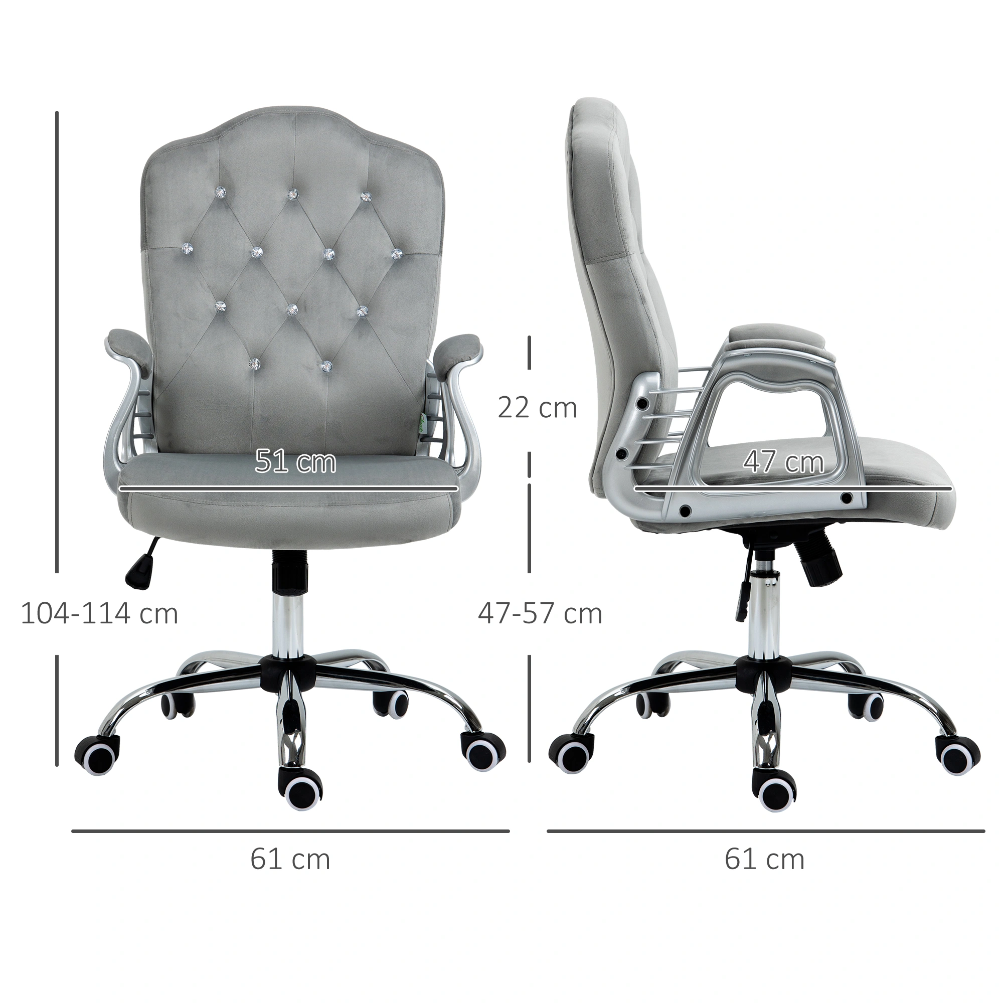 Mesh Office Chair with Massage and Heat Function, Ergonomic Adjustable Swivel Chair, Lumbar Support for Home Office Workstation view 3