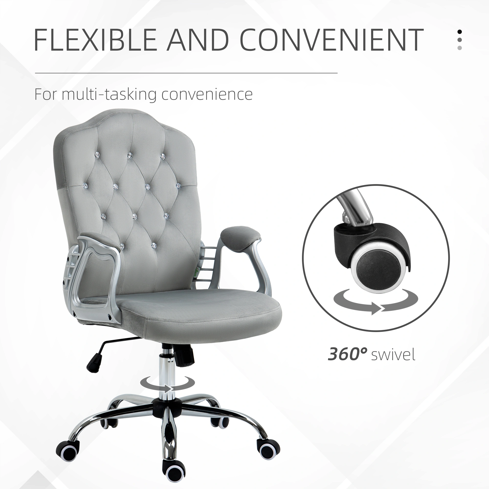 Mesh Office Chair with Massage and Heat Function, Ergonomic Adjustable Swivel Chair, Lumbar Support for Home Office Workstation view 5