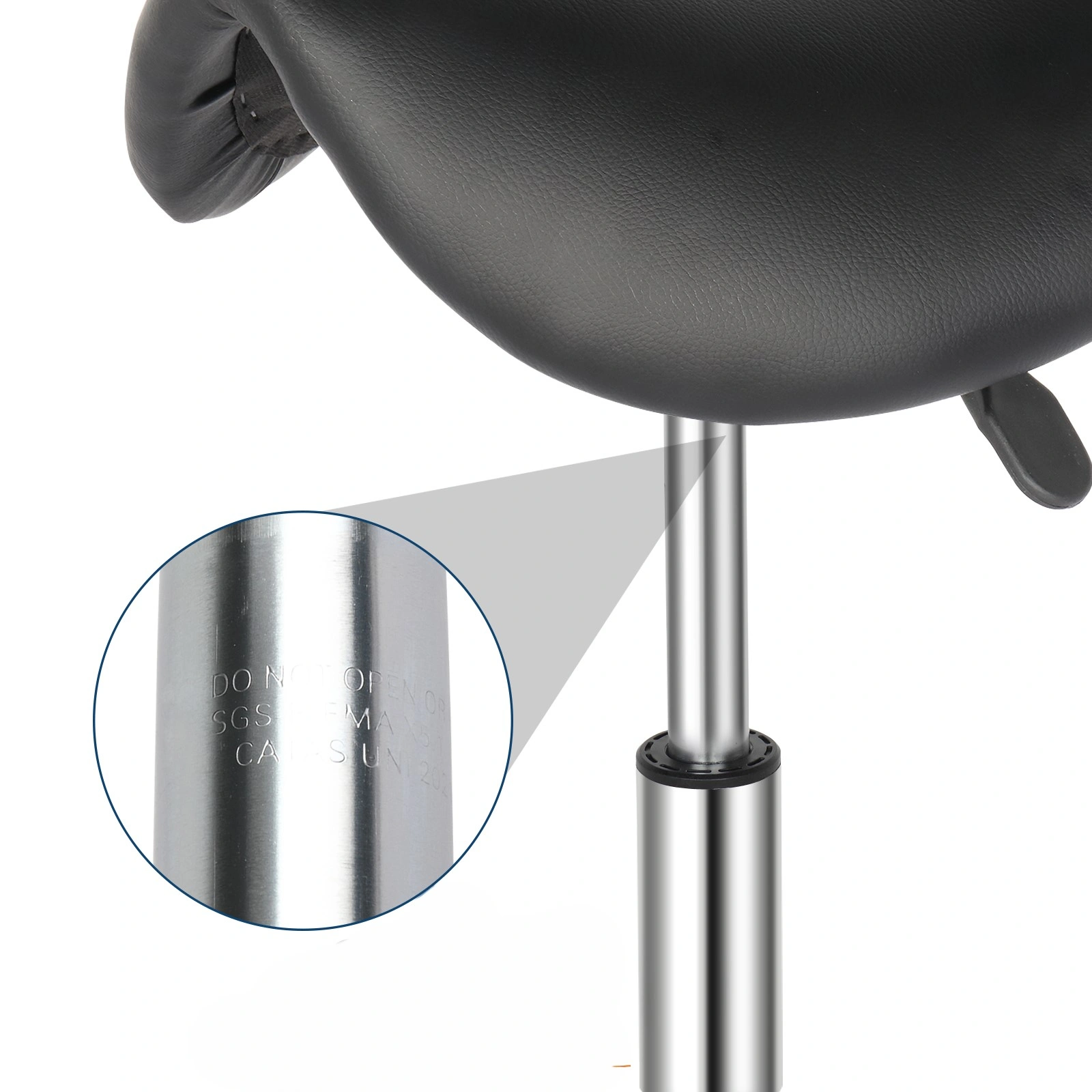 Saddle Stool Ha Ha Feet Rotation Bar Stool Black view 24