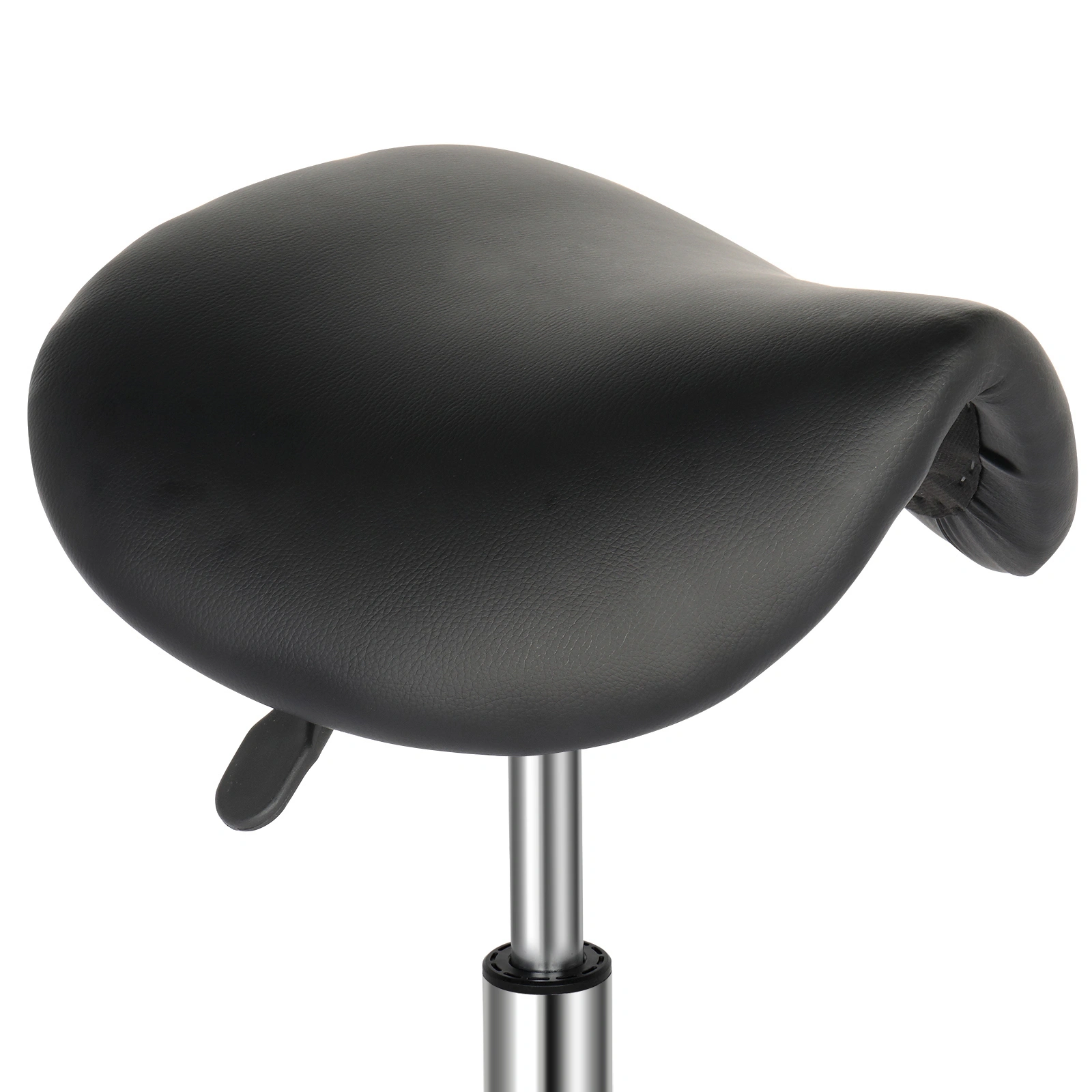 Saddle Stool Ha Ha Feet Rotation Bar Stool Black view 9