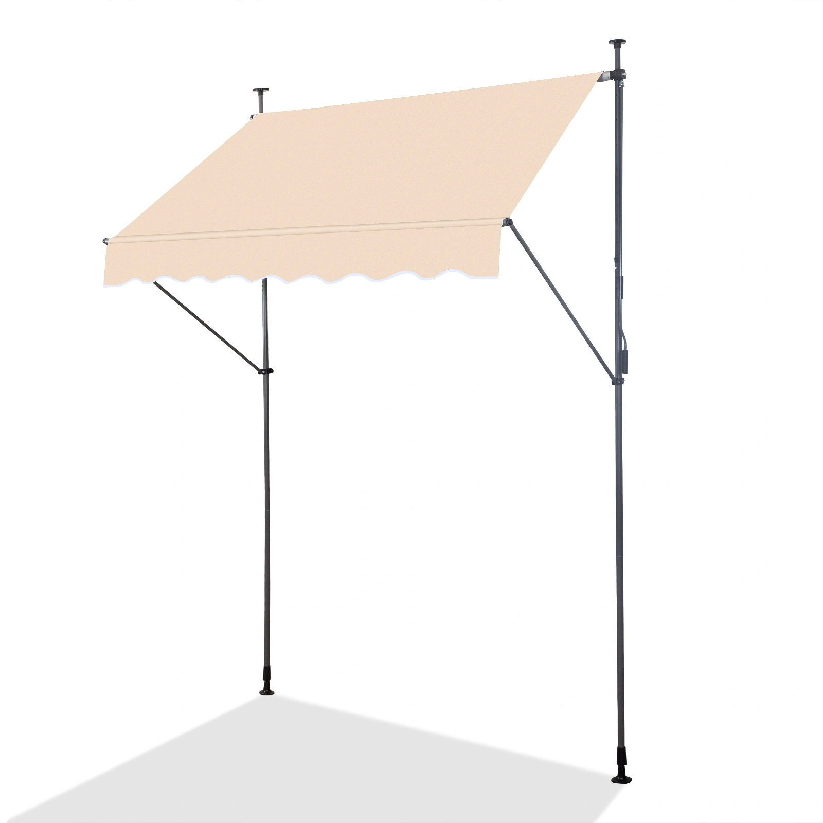 78.7"D x 47.2"W x (78.7 -118.1)"H Retractable Awning Khaki view 13