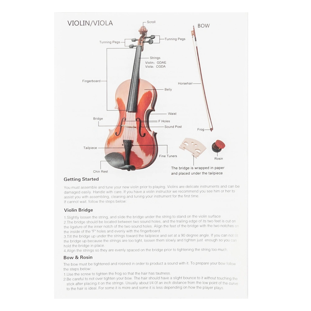 GV103 4/4 Spruce Panel Violin Matte Natural view 9