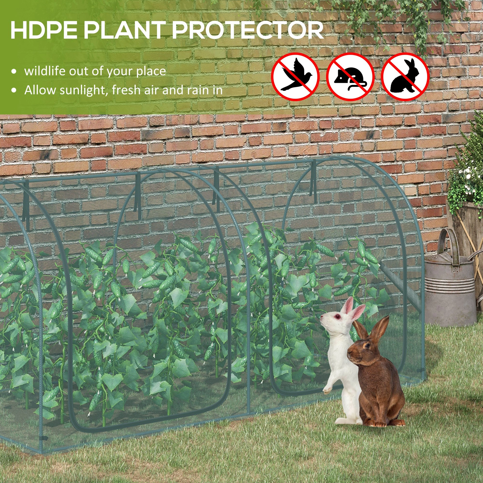 Mini Walk-in Greenhouse Crop Cage - Compact Portable Plant Grow House Cover for Seed Starting & Season Extension view 2