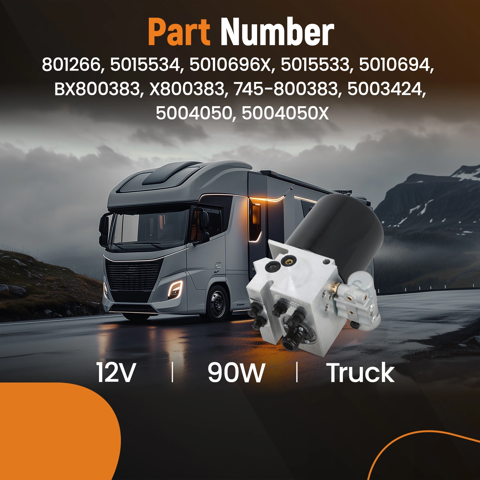 Air Dryer 12V for Peterbilt & Kenworth Replaces Bendix 5010696X 801266 5004050X view 2