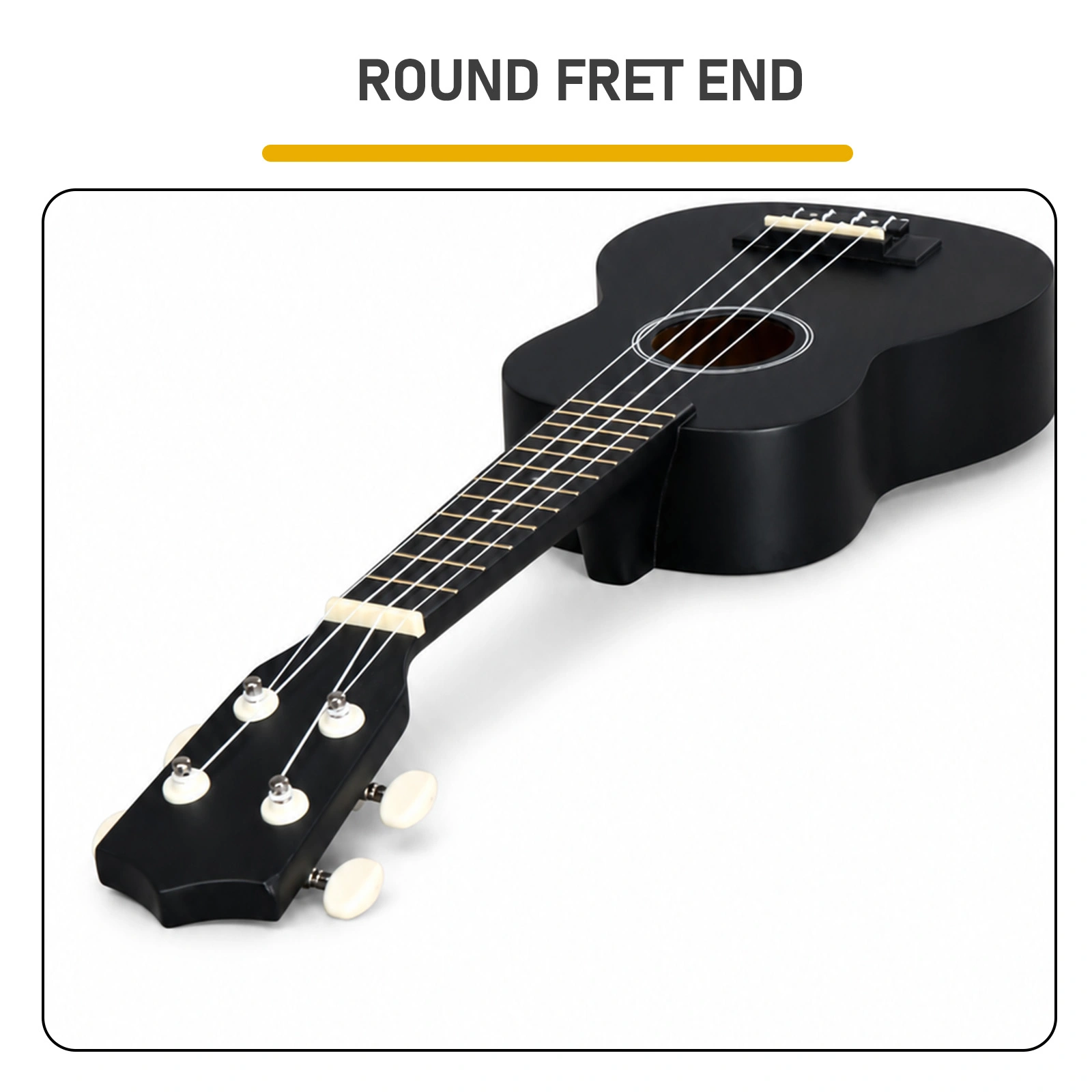 21in Linden wood body rosewood fingerboard ukulele, cotton bag, capo, strap, picks*2, tuner, Strings, Dust cloth view 6