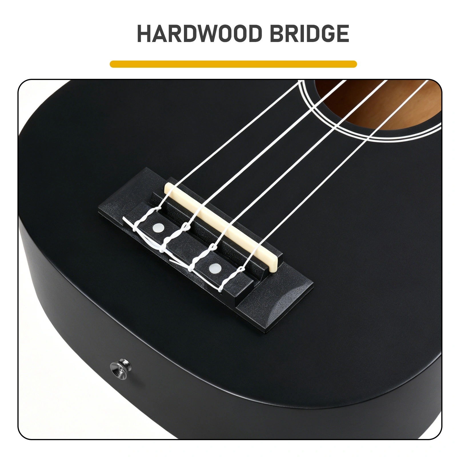 21in Linden wood body rosewood fingerboard ukulele, cotton bag, capo, strap, picks*2, tuner, Strings, Dust cloth view 8