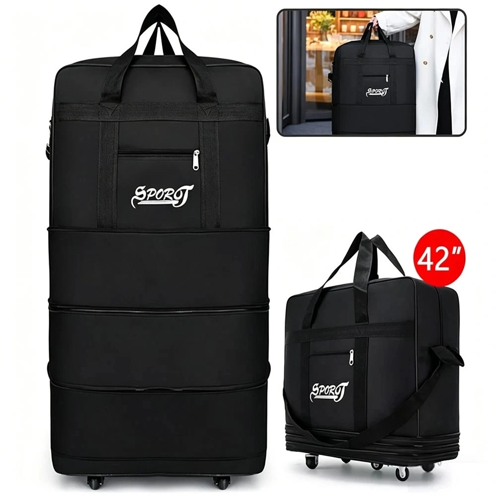 42" Extra Large Lightweight Luggage Trolley Suitcase Travel Bag with Handle NEW