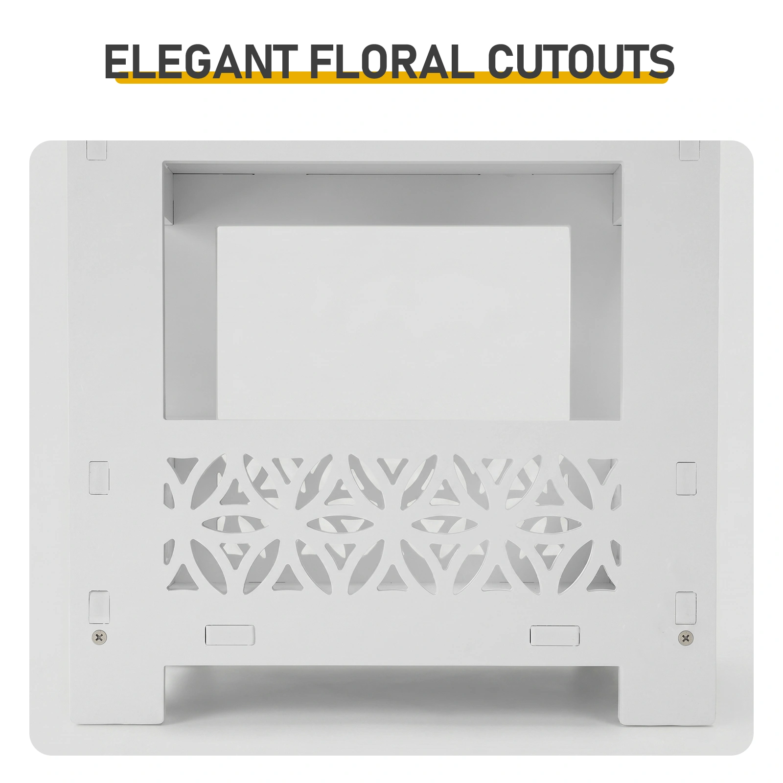 Side Table with Storage, Space Saving Nightstand for Small Spaces, Modern End Table for Indoor Outdoor, White view 4