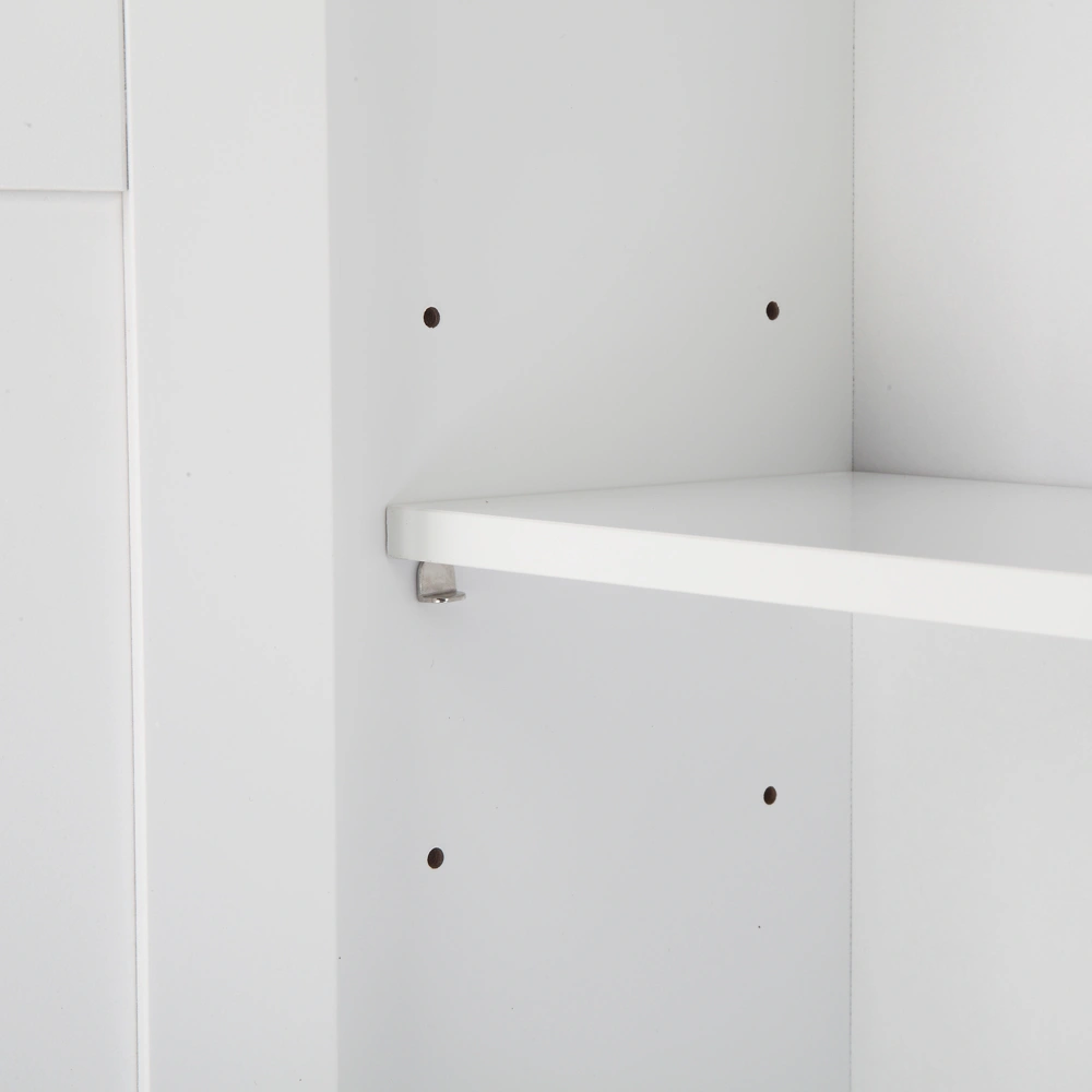 Double Door Fork Toilet Cabinet White view 12