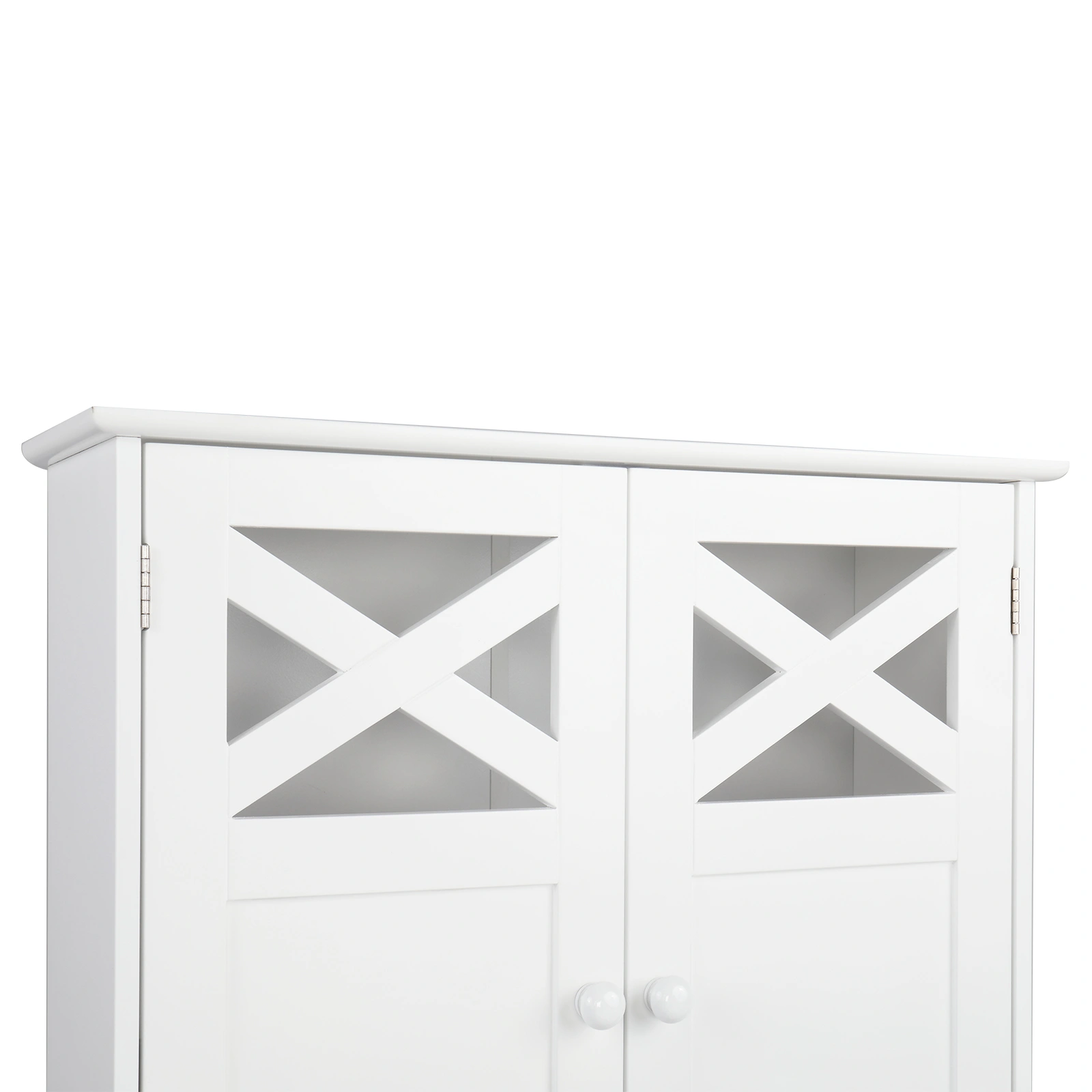 Double Door Fork Toilet Cabinet White view 22