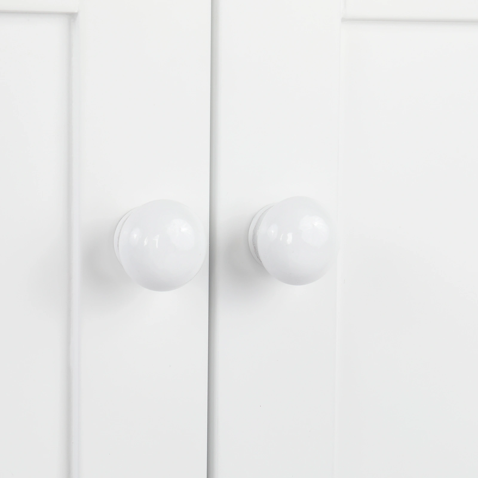 Double Door Fork Toilet Cabinet White view 32