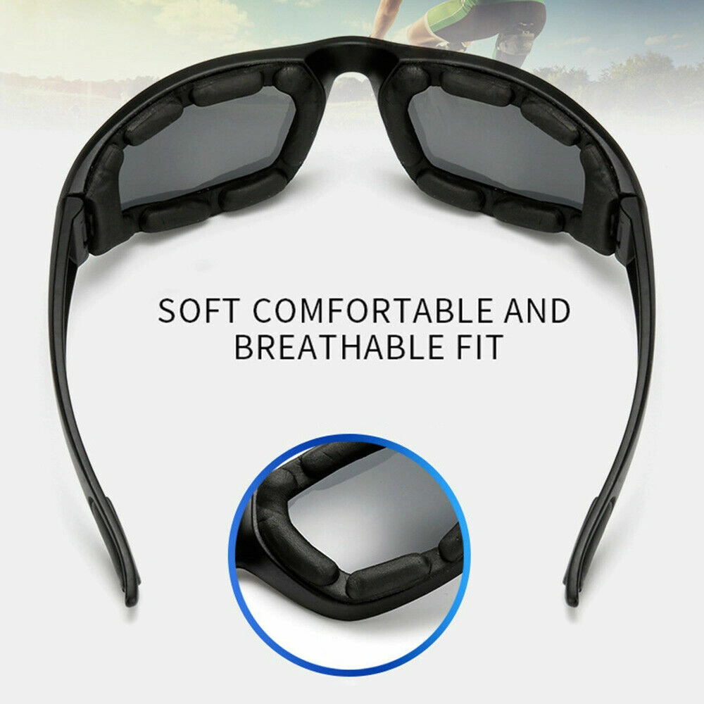 3 pairs Motorcycle Sports Biker Riding Glasses Wind Resistant Eye Protection Sports Goggles Cycling Glasses Sunglasses Grey Color(US Logistics only For USPS.TK/TMEU only For self-pickup) view 6