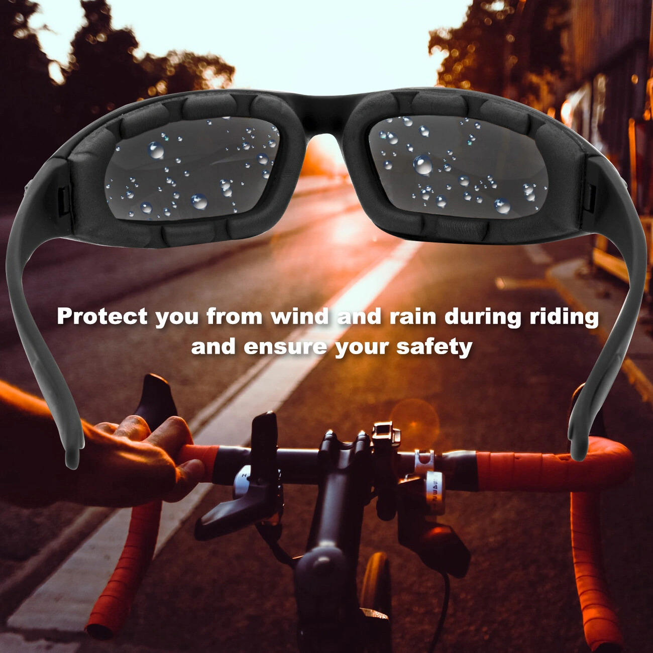 3 pairs Motorcycle Sports Biker Riding Glasses Wind Resistant Eye Protection Sports Goggles Cycling Glasses Sunglasses Grey Color(US Logistics only For USPS.TK/TMEU only For self-pickup) view 8