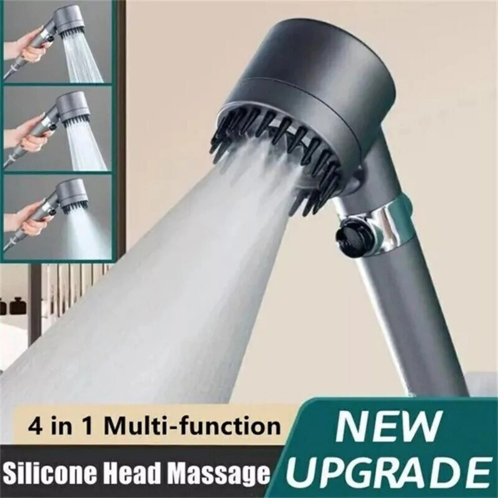 3-Mode Shower Head with Filter, High Pressure Water Saving Handheld Showerhead, Massage Spray for Body & Scalp UK