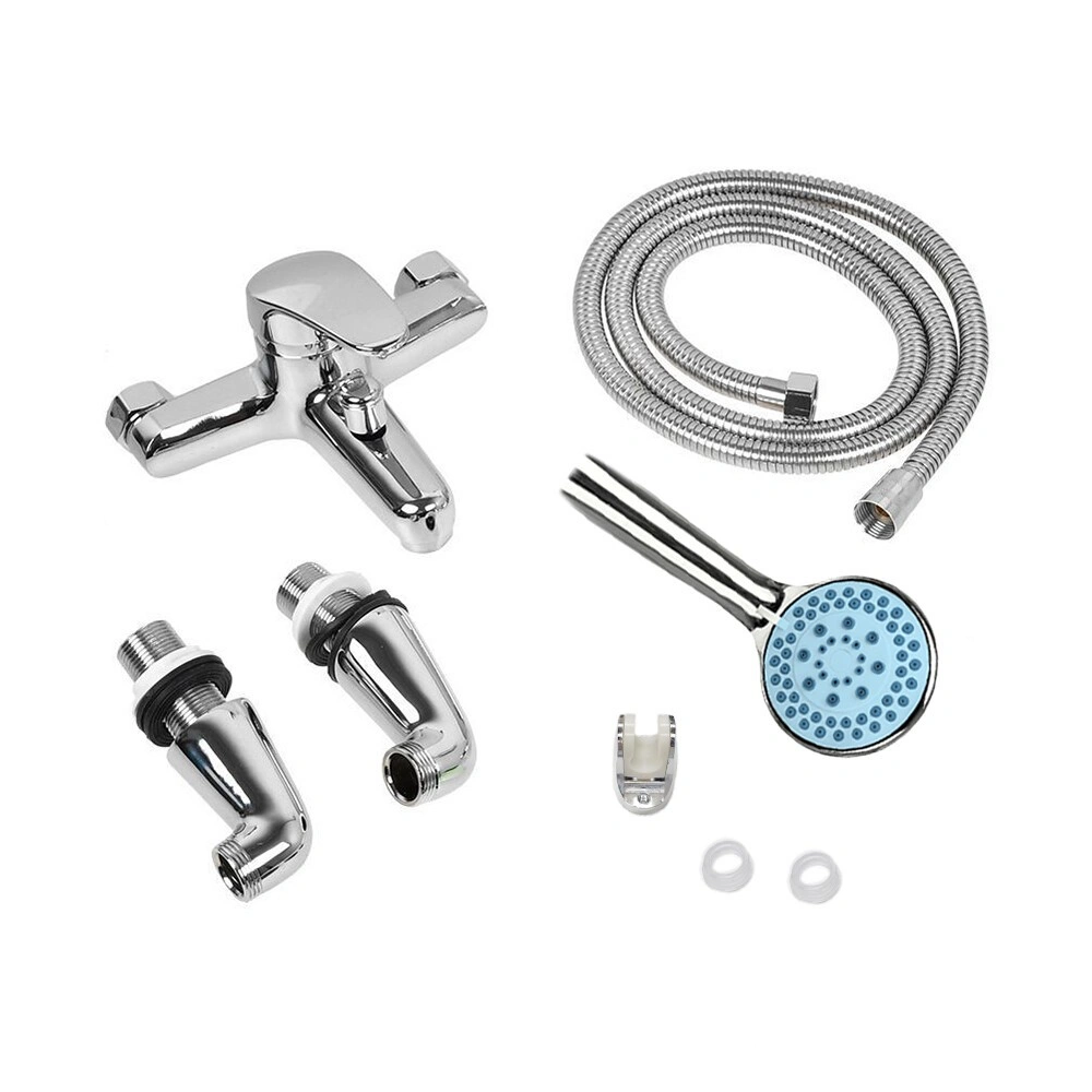 Luxury Bathroom Chrome Sink Bath Filler Tap Shower Mixer Taps with Hand Held Set view 4