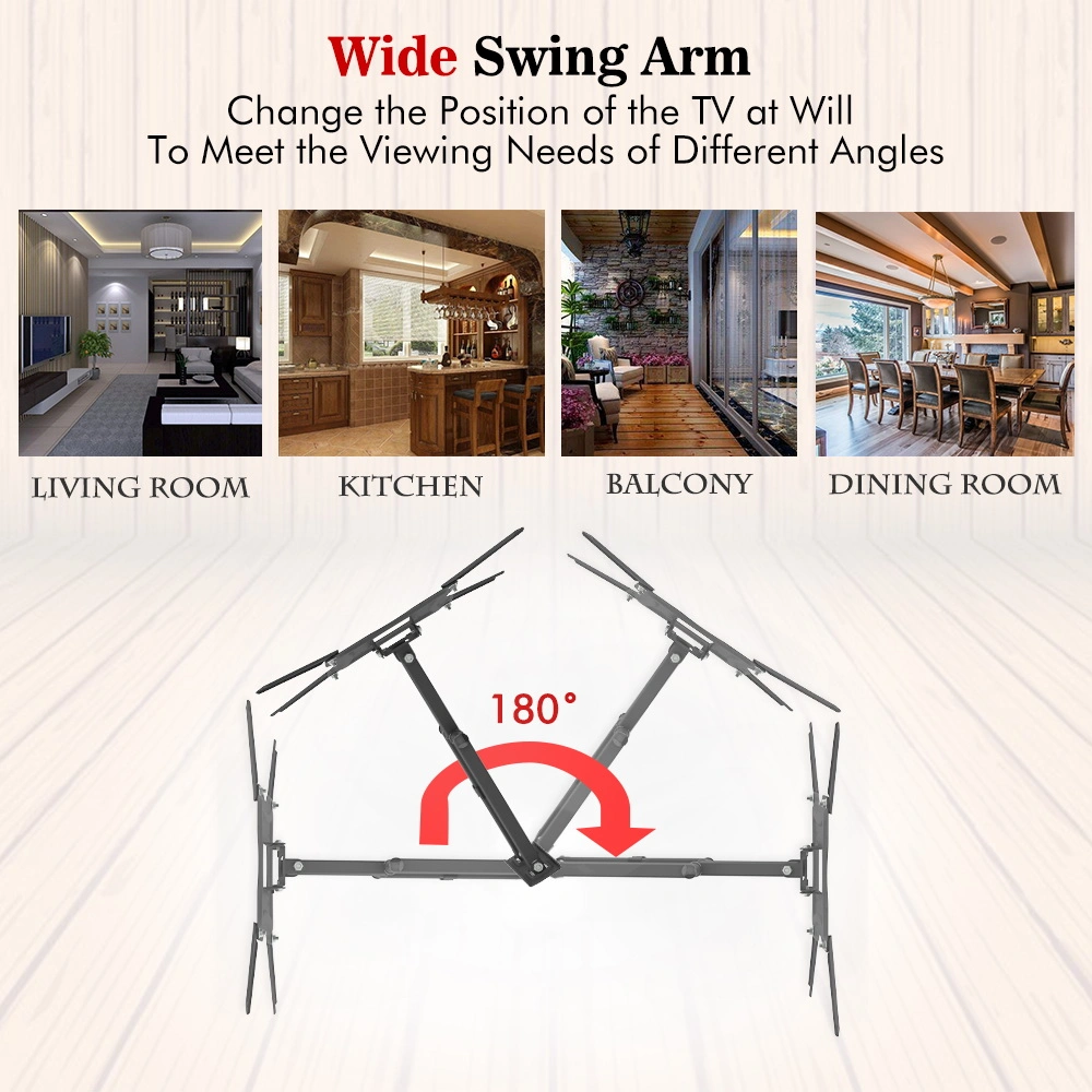 TMX400A 26-55" Adjustable Tilting TV Wall Mount Bracket w/Spirit Level Rotatable view 7