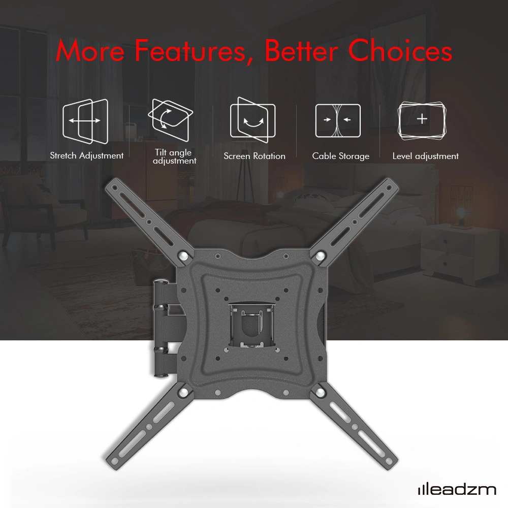 TMX400A 26-55" Adjustable Tilting TV Wall Mount Bracket w/Spirit Level Rotatable view 9