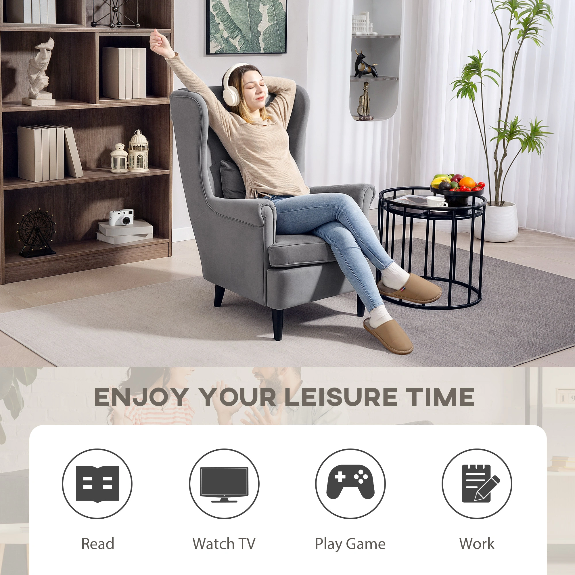 Riser Recliner Chair with Pocket Spring Seat, Lift Chair for Elderly with Side Pockets view 2