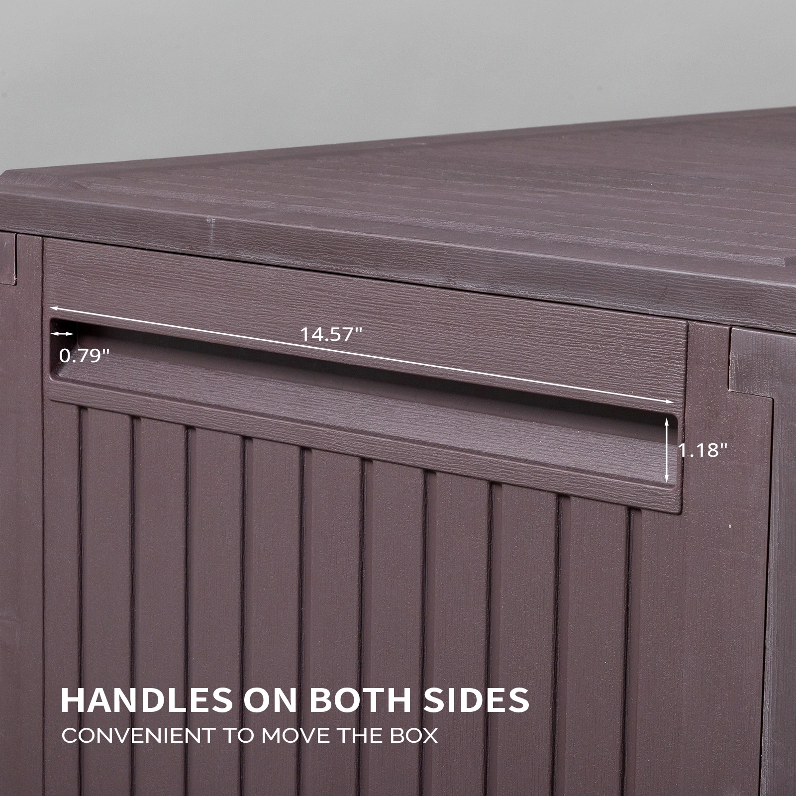 90gal Outdoor Garden Plastic Storage Deck Box Chest Tools Cushions Toys Lockable Seat view 6