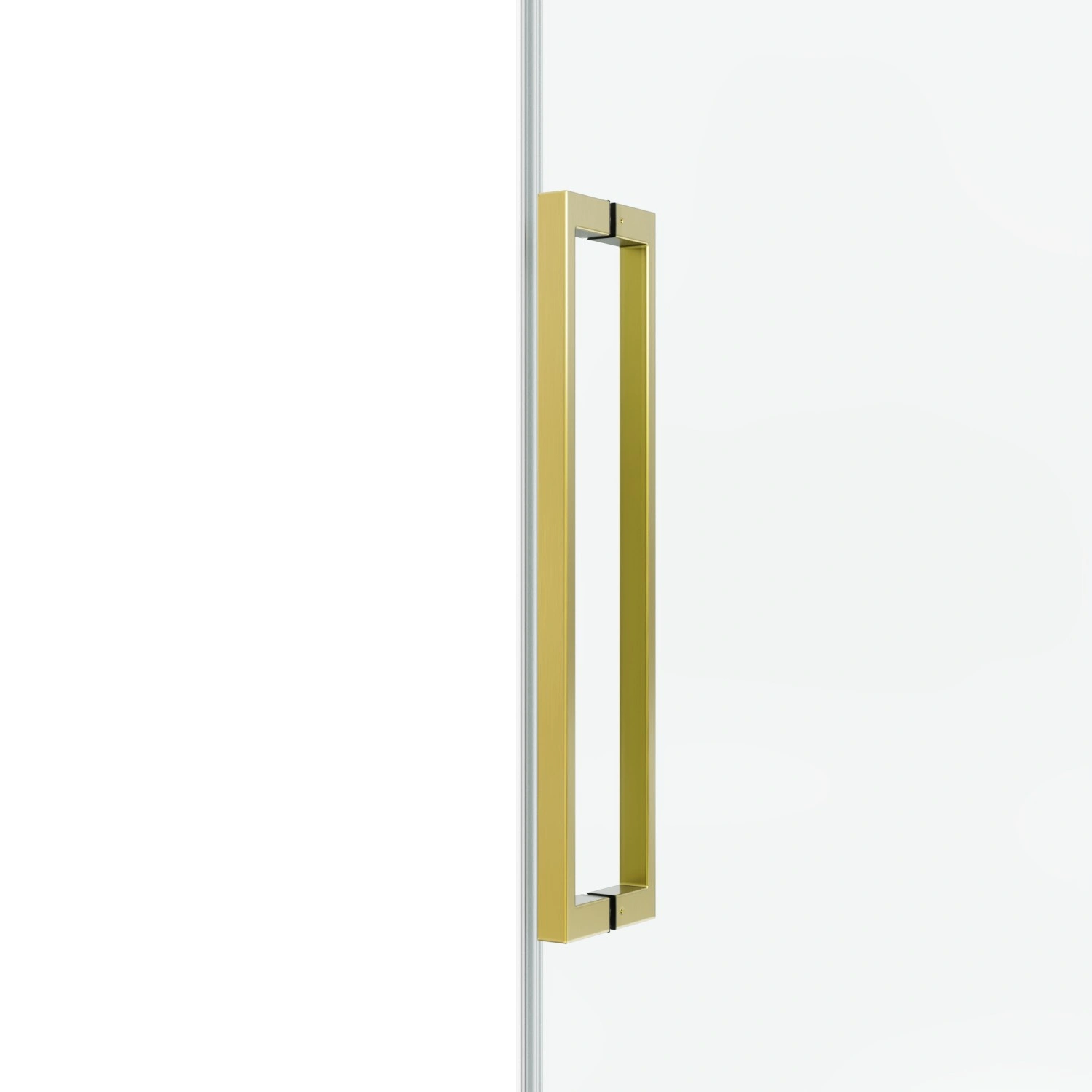 60x76 Inch Fixed Sliding Shower Door, Square Tube Handle, 3/8 10mm Tempered Glass, Stainless Steel Frame, Clear Panel view 5