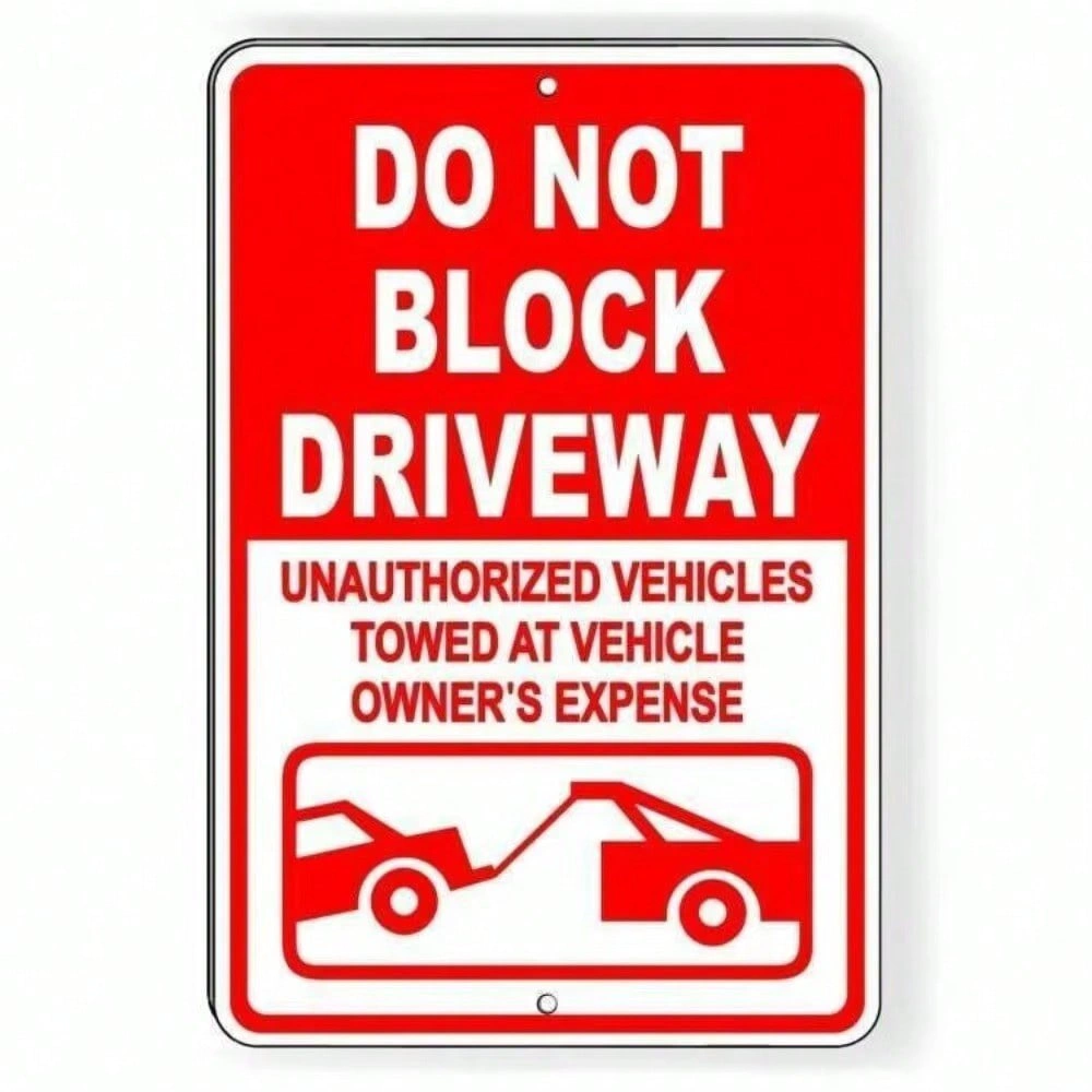 Weatherproof Towing Enforcement Sign - Heavy-Duty Commercial & Industrial No Parking Warning Sign, Reflective Vinyl, Outdoor Rated, TikTok & Temu Pick-Up Available view 2