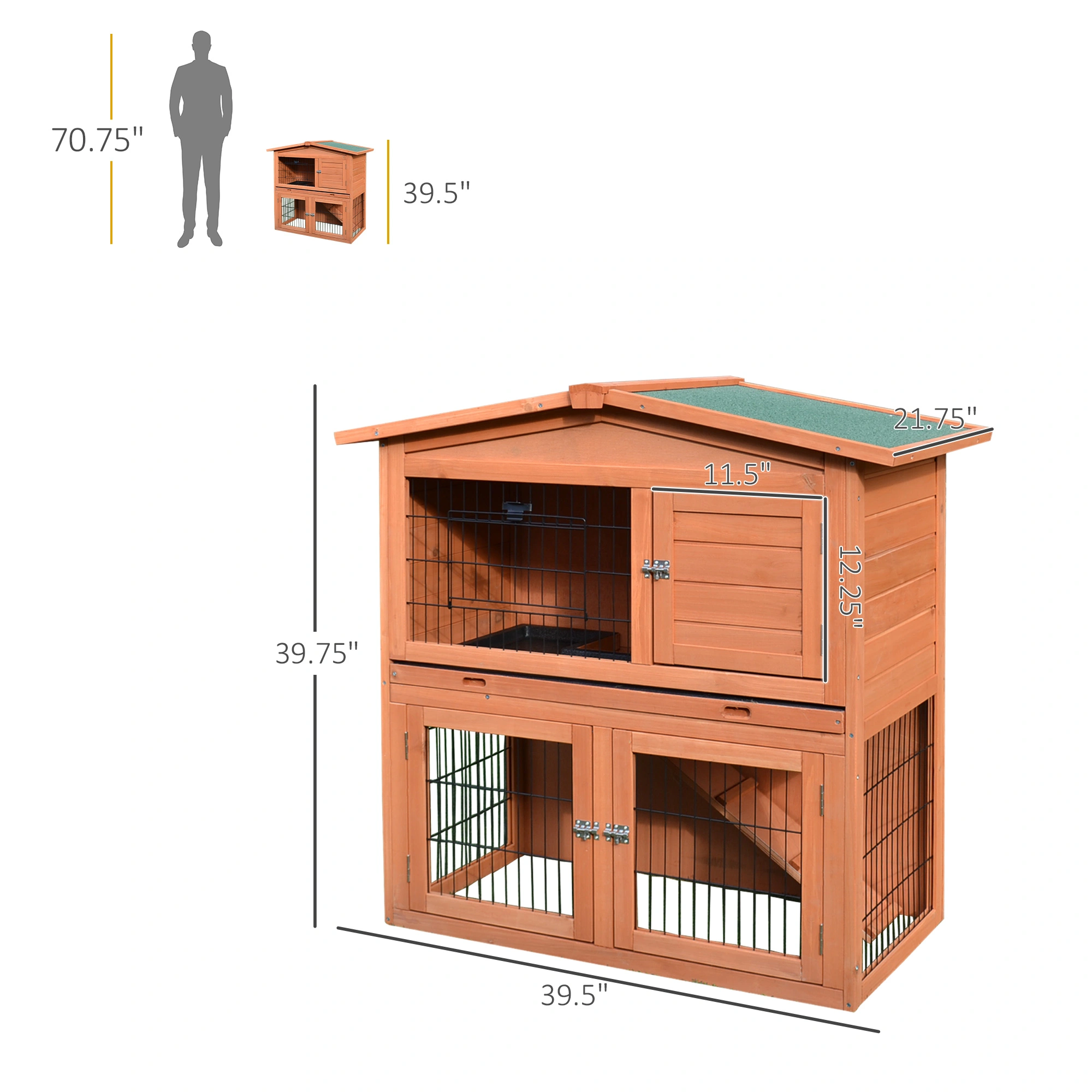 Small Animal Playpen Cage - Indoor Outdoor Pet Enclosure for Rabbits, Guinea Pigs, Chinchillas - Portable Folding Wire Exercise Pen