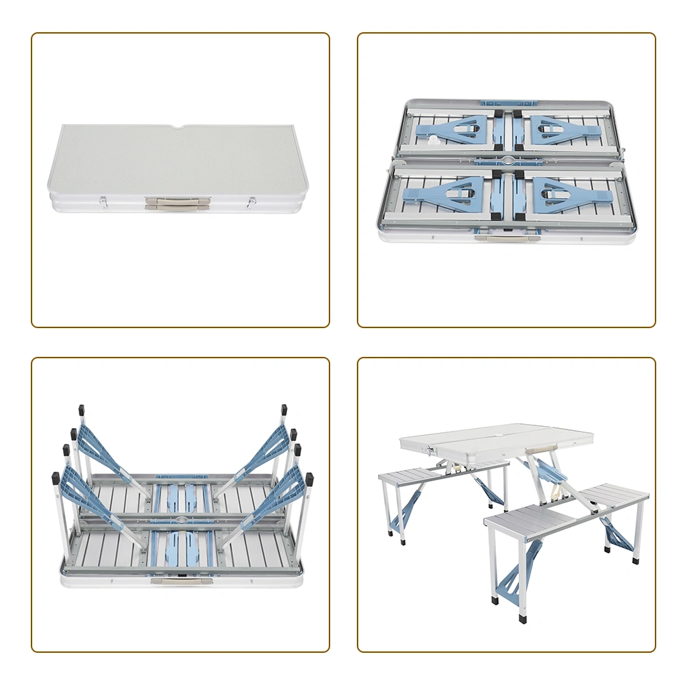 One Piece Folding Table and Chair Aluminum Alloy view 10