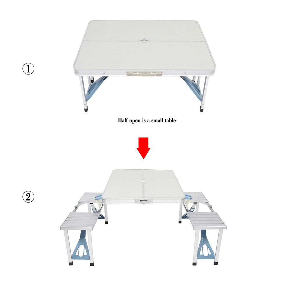 One Piece Folding Table and Chair Aluminum Alloy view 11